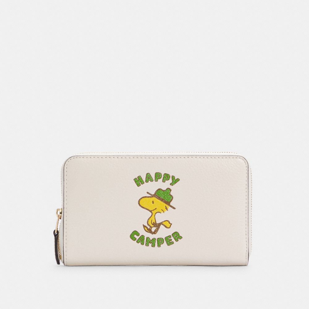 COACH® Outlet | Coach X Peanuts Medium Id Zip Wallet With Woodstock
