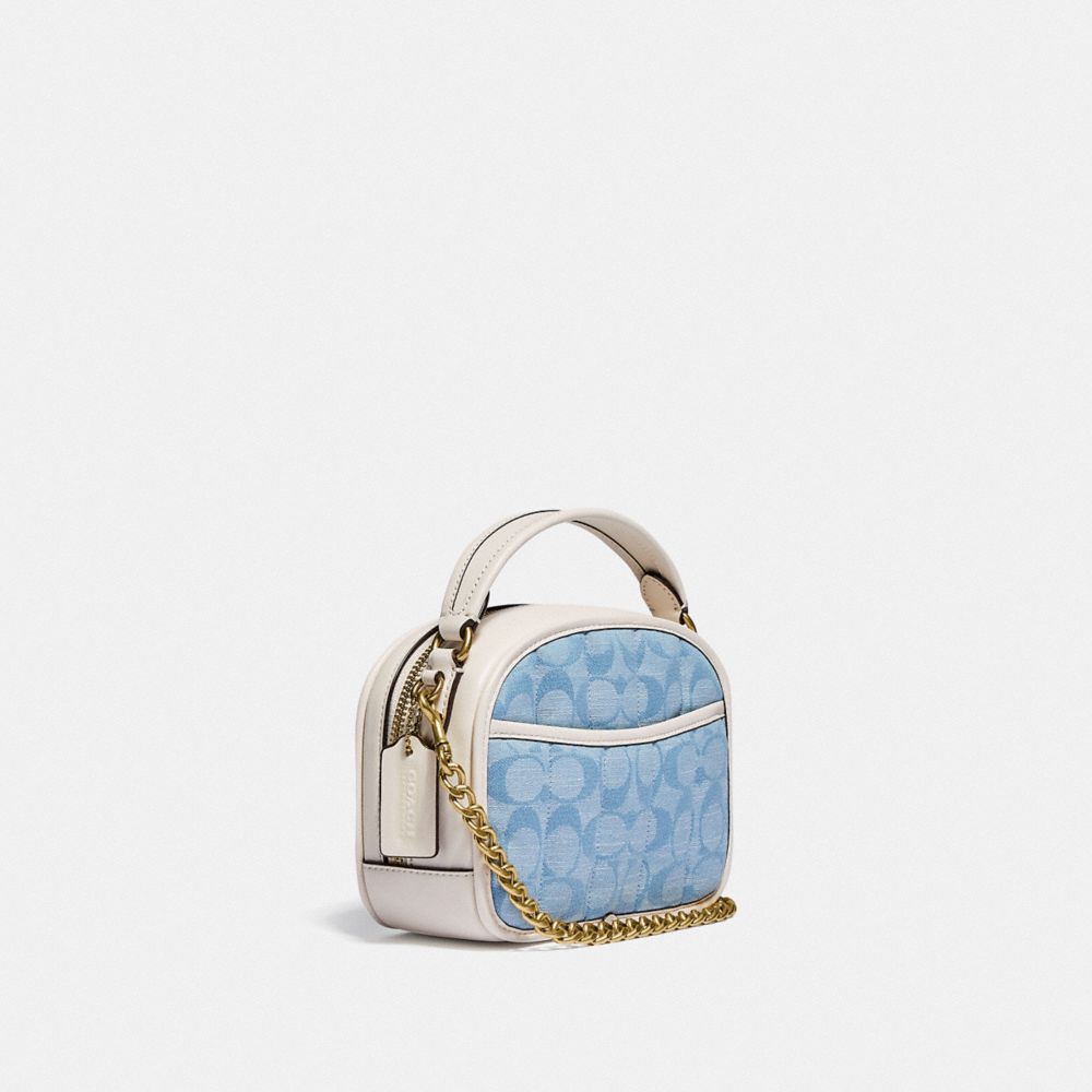 COACH® Lunchbox Top Handle In Signature Chambray With Quilting