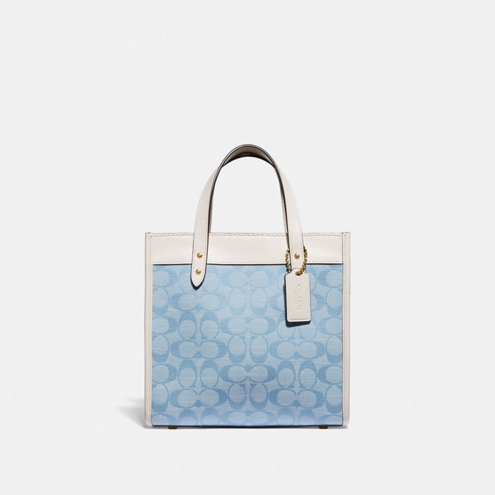 coach field tote 22 ivory