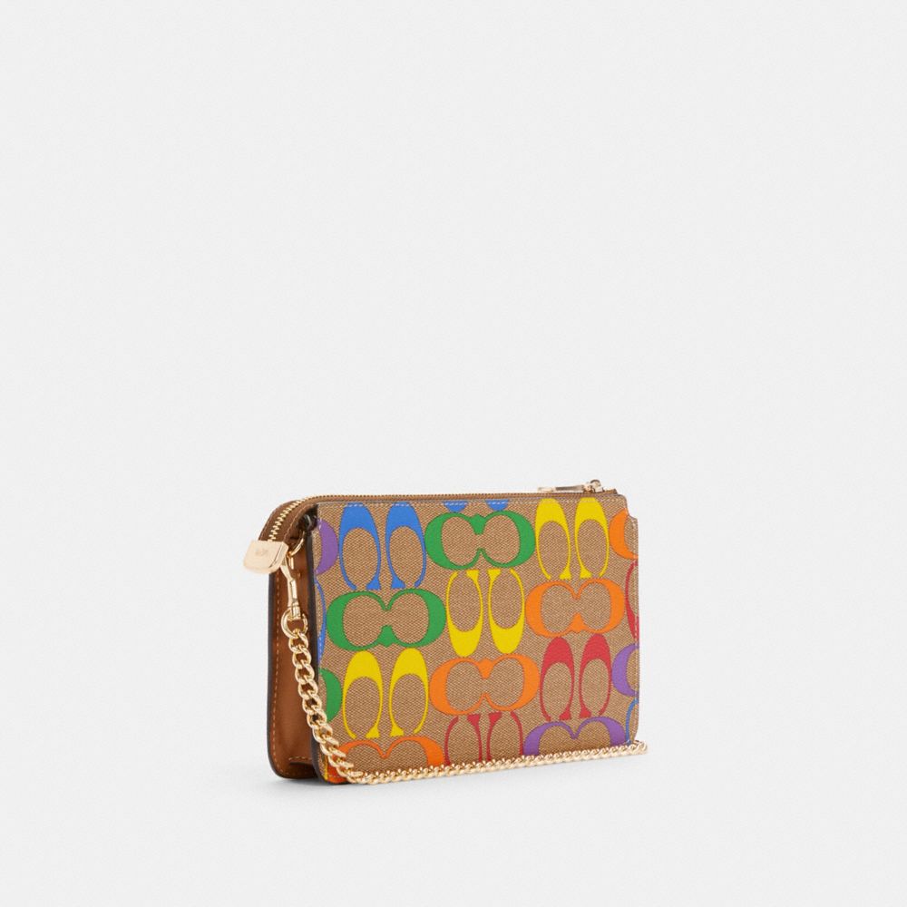 COACH® Outlet Poppy Crossbody In Rainbow Signature Canvas