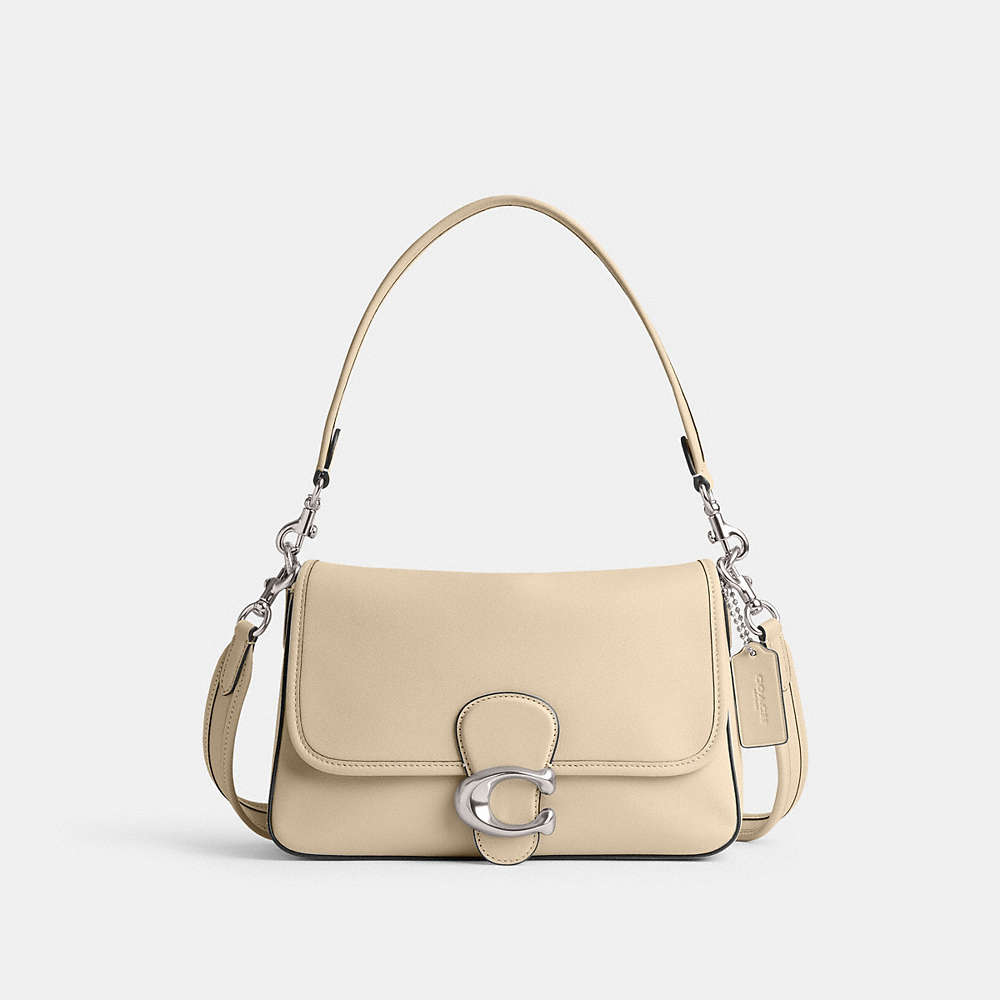 Coach Soft Tabby Shoulder Bag In Silver/ivory