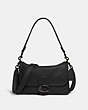 COACH®,SOFT TABBY SHOULDER BAG,Smooth Leather,Small,Pewter/Black,Front View