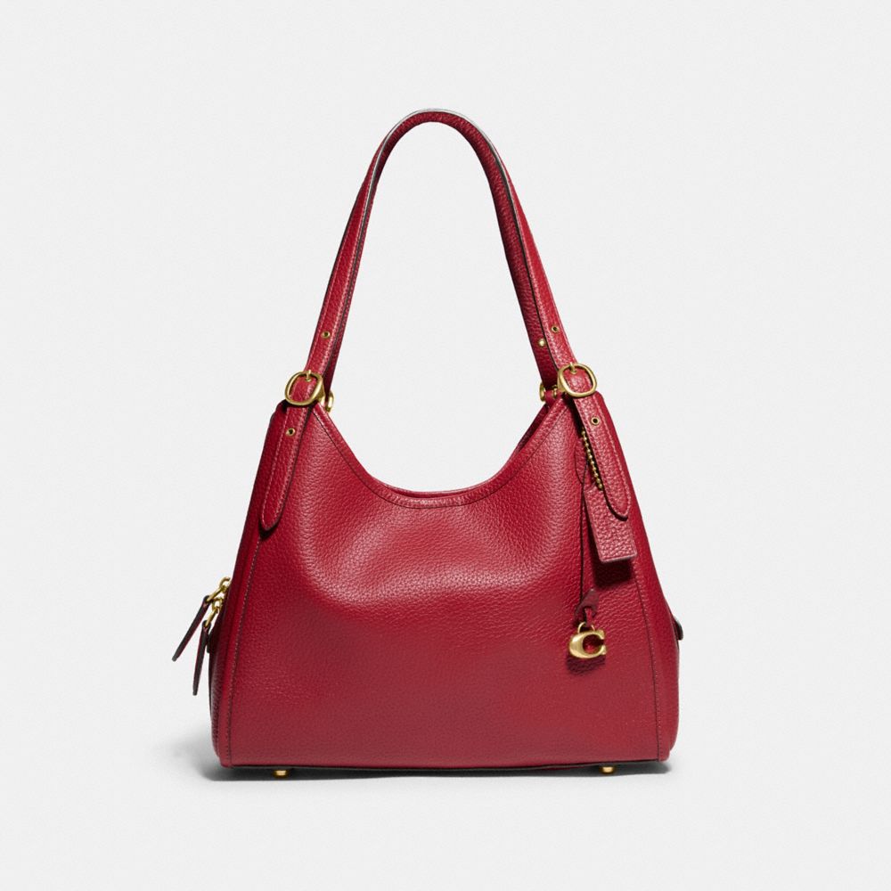 Coach Lori Shoulder Bag In Brass/brick Red