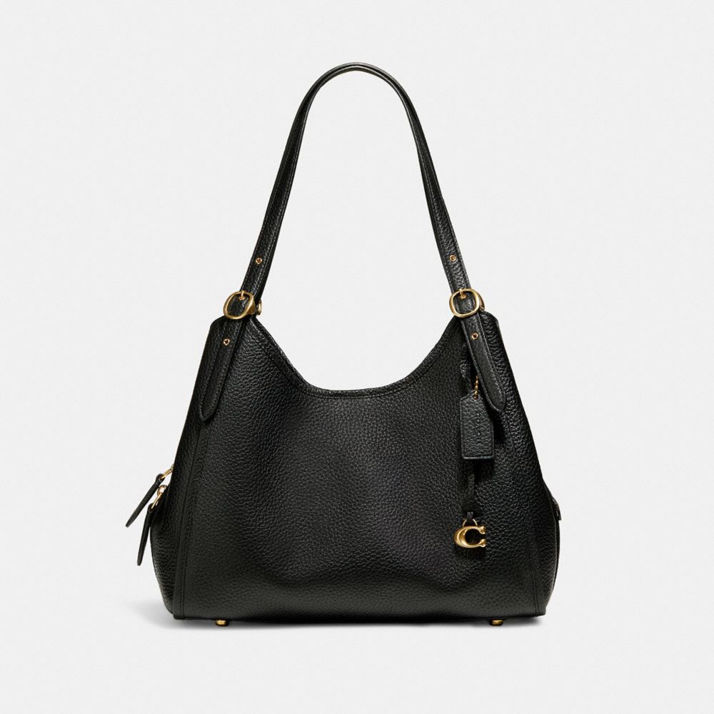 black leather bag