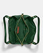 COACH®,LORI SHOULDER BAG,Pebble Leather,Large,Brass/Dark Pine,Inside View,Top View