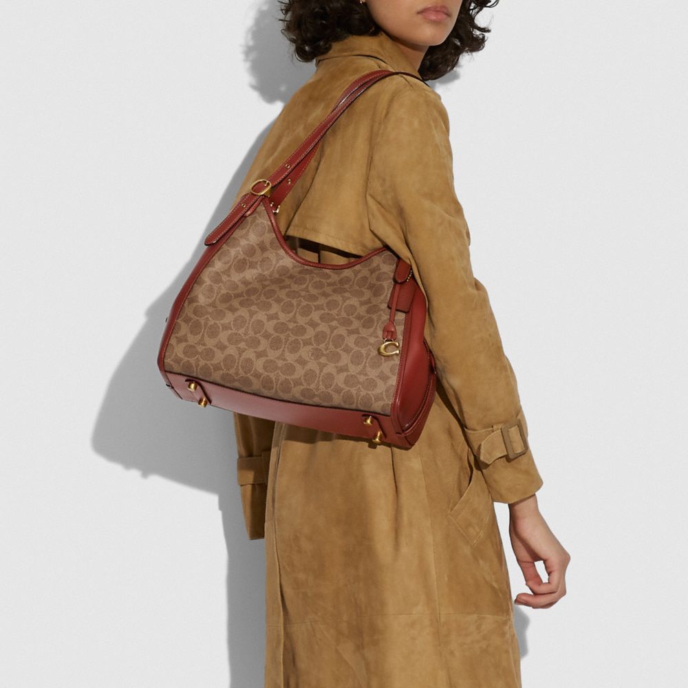 brown coach shoulder bag