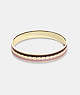 COACH®,SIGNATURE BANGLE,Enamel/Plated Brass,Gold/Red Sand/Chalk,Front View