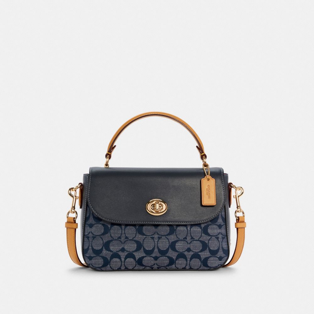 COACH® Outlet | Marlie Top Handle Satchel In Signature Chambray