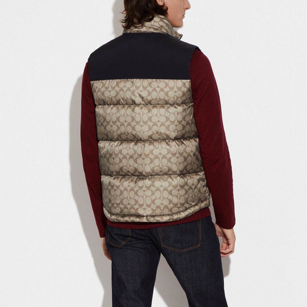 COACH®,Signature Down Vest,,Scale View