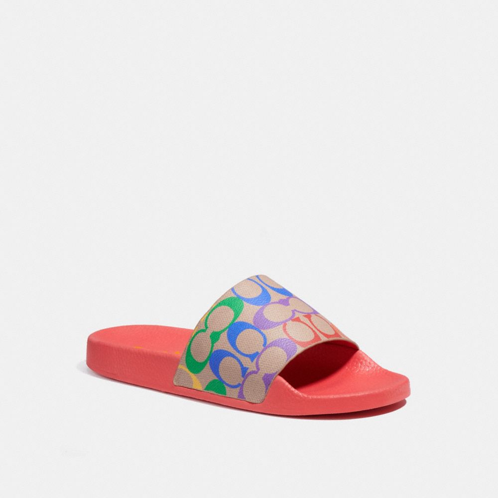 Udele Sport Slide In Rainbow Signature Canvas