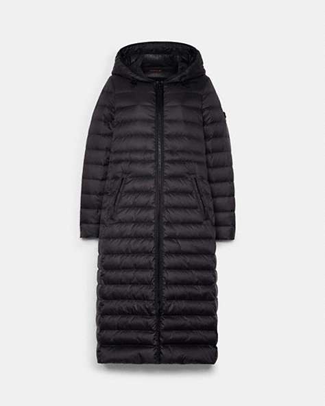 Long Down Coat With Hood