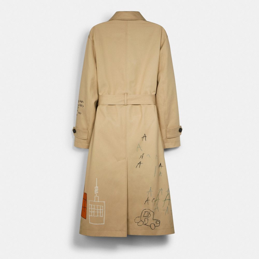 coach x basquiat trench coat