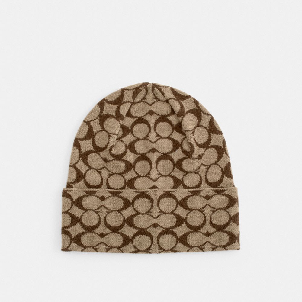 Arriba 69+ imagen brown coach beanie