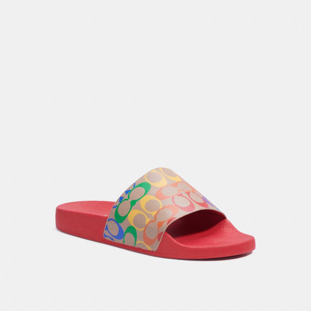 COACH® | Slide In Rainbow Signature Canvas