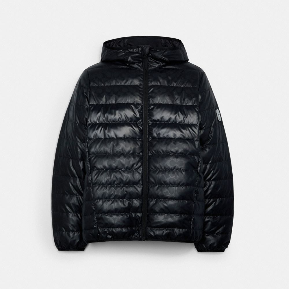 COACH®,Packable Down Jacket,Polyester,Quilted,Down,Puffer,Logo,Casual,,Front View