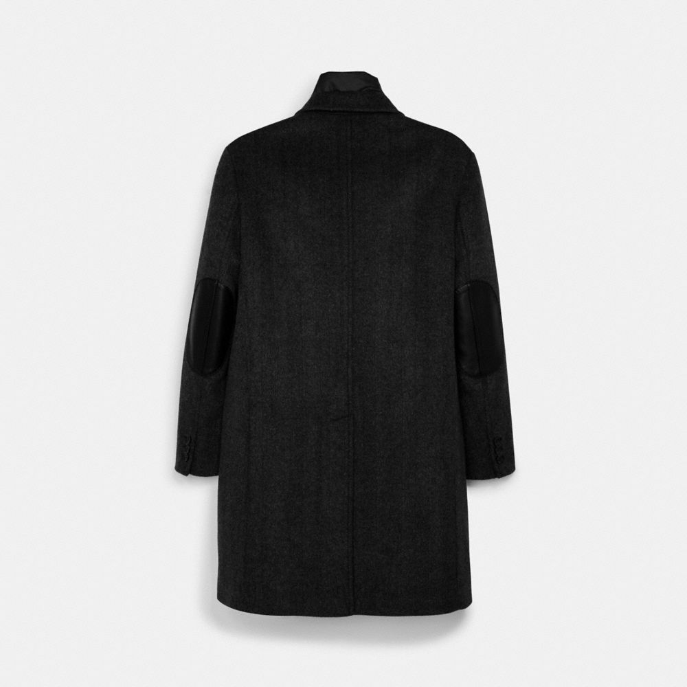 COACH® Outlet Herringbone Wool Top Coat