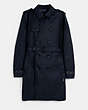 COACH®,TRENCH COAT,cotton,Black,Front View