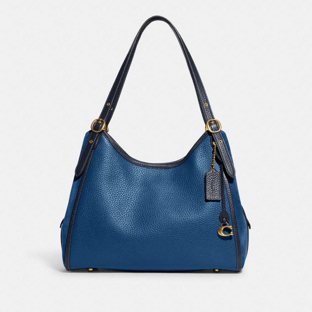 Coach Lori Shoulder Bag In Brass/true Blue Multi