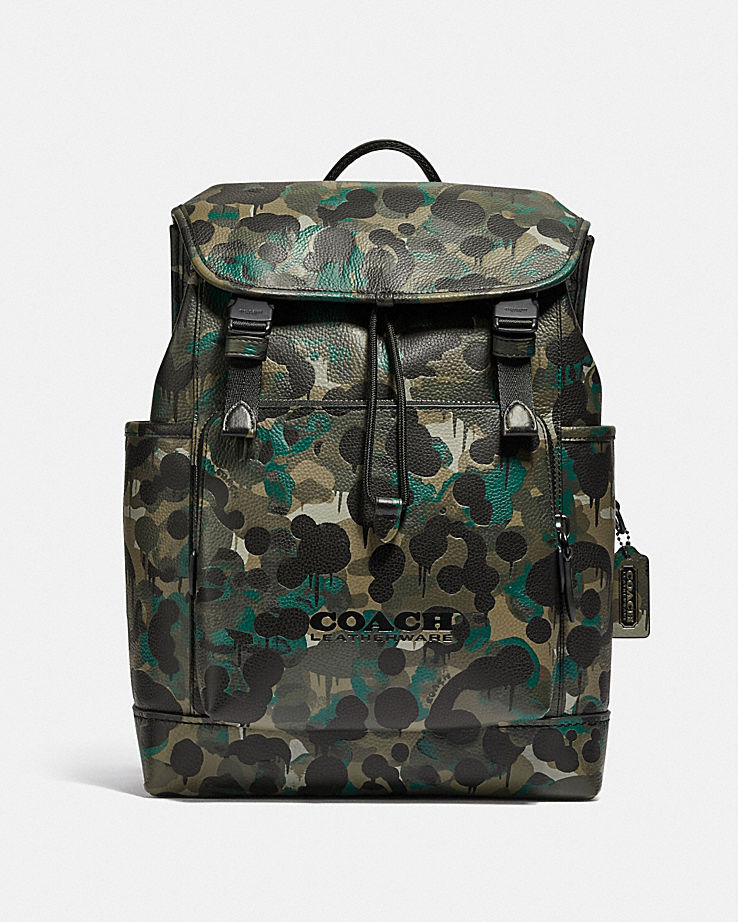 CoachLeague Flap Backpack With Camo Print