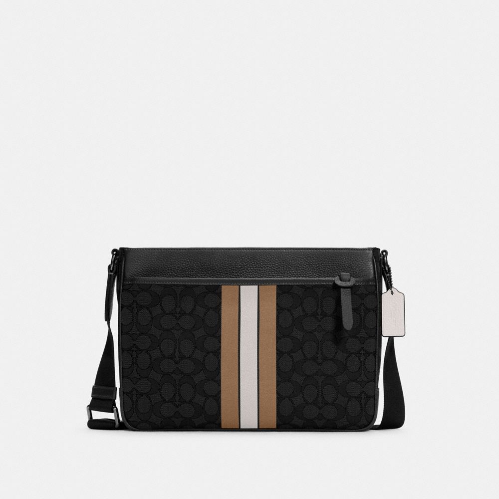 coach varsity stripe crossbody