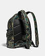 COACH®,CHARTER BACKPACK WITH CAMO PRINT,Pebble Leather,Large,Camo,Matte Black/Green/Blue,Angle View