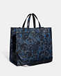COACH®,FIELD TOTE 40 WITH CAMO PRINT,Pebble Leather,Extra Large,Camo,Blue/Midnight Navy,Angle View
