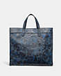 COACH®,FIELD TOTE 40 WITH CAMO PRINT,Pebble Leather,Extra Large,Camo,Blue/Midnight Navy,Back View