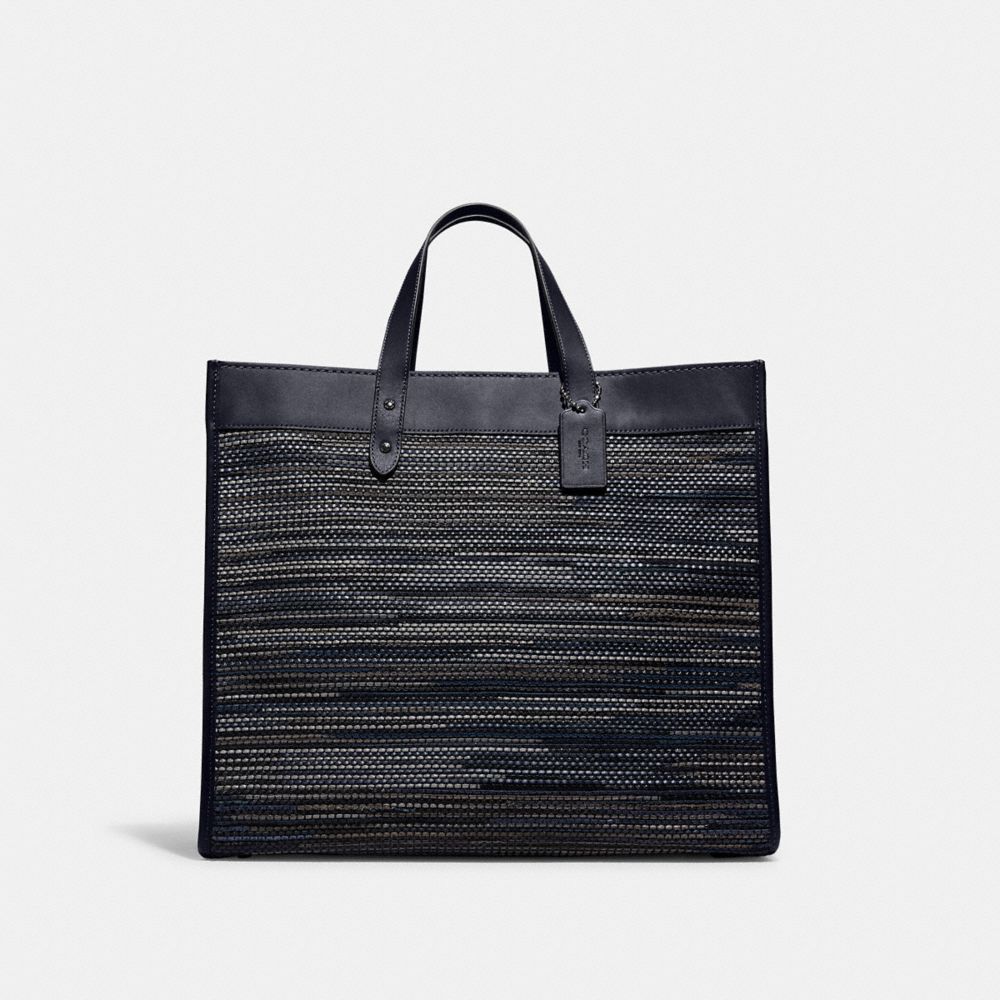 Field Tote 40 In Upwoven Leather | COACH®