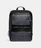 COACH®,GOTHAM BACKPACK IN SIGNATURE CANVAS,Signature Coated Canvas/Smooth Leather,Large,Black Copper/Charcoal/Black,Front View