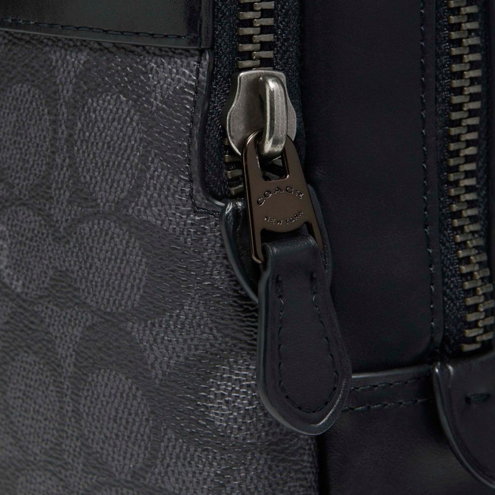 Coach Gotham Pack In Signature Canvas In Black