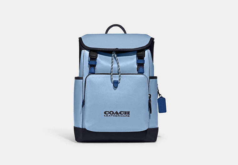 COACH® | League Flap Backpack In Colorblock