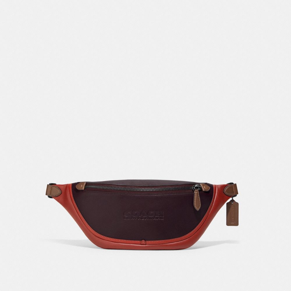 coach hutton belt bag in colorblock