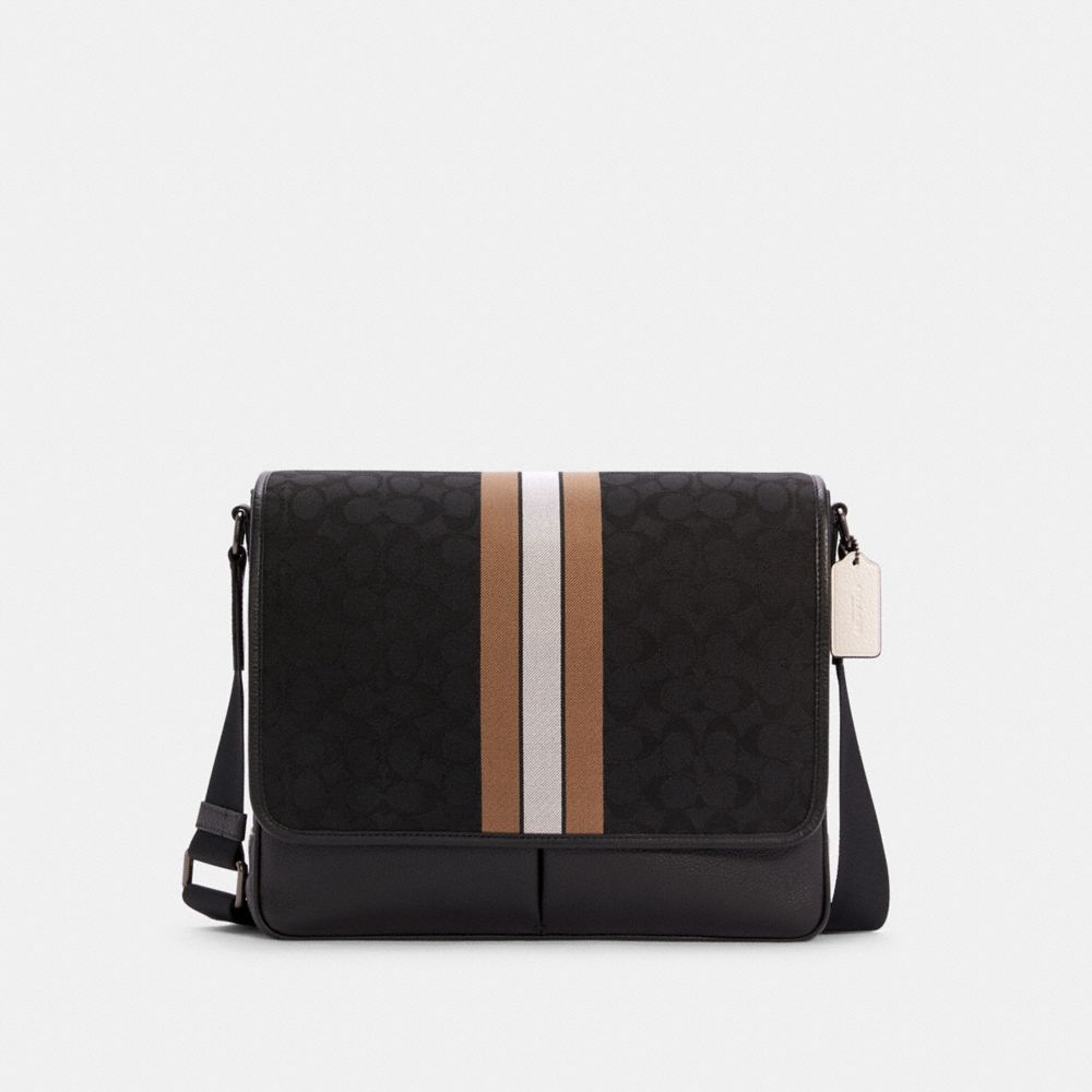 COACH® Outlet | Thompson Map Bag In Signature Jacquard With Varsity Stripe