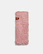 COACH®,FLEECE TEXTURED HEADBAND,Mixed Material,Pink,Front View