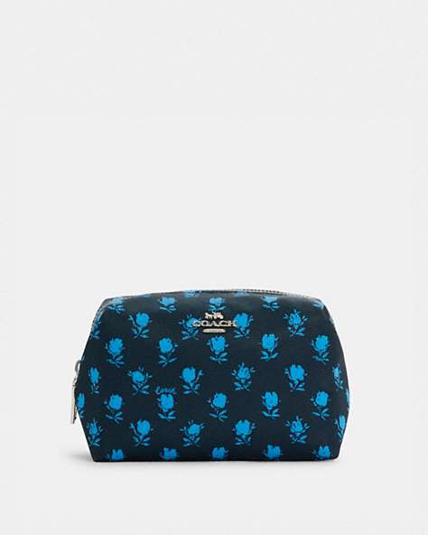 Small Boxy Cosmetic Case With Badland Floral Print