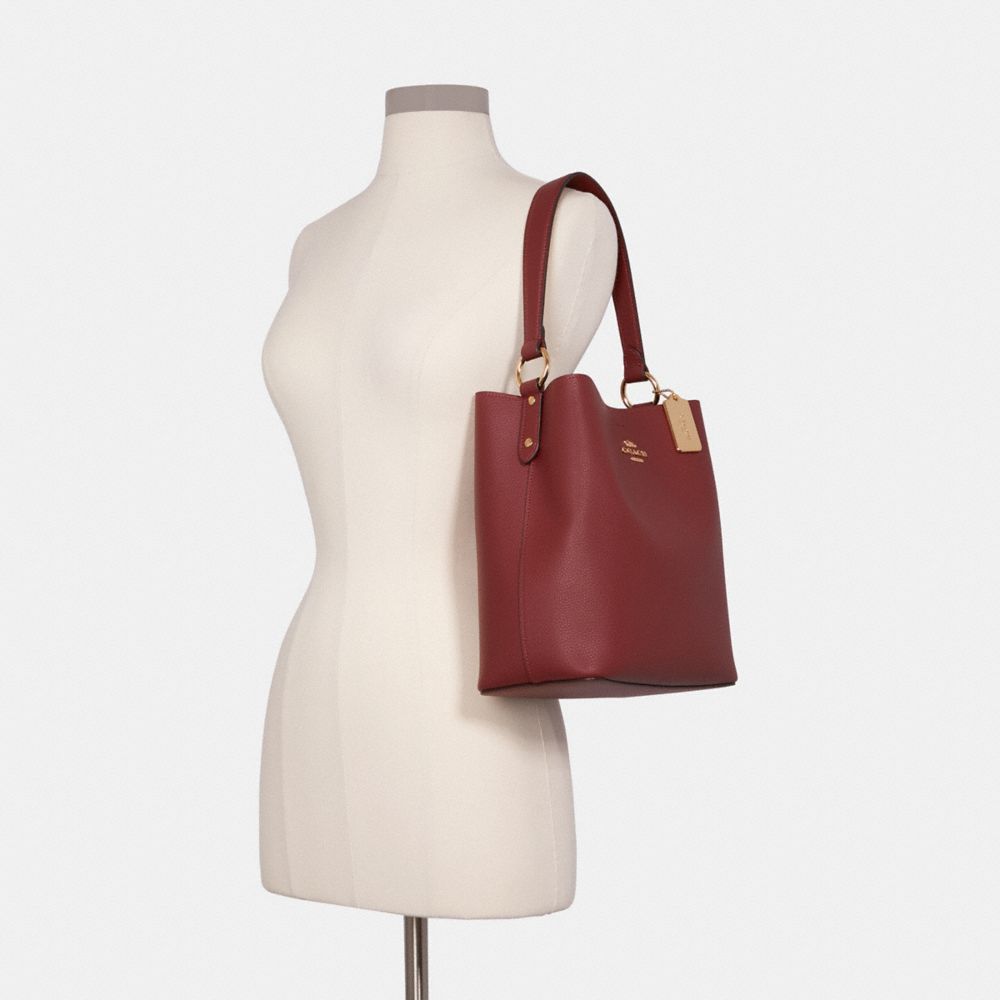 COACH® | Town Bucket Bag With Stripe Signature Canvas Interior