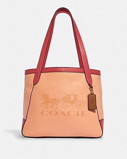 COACH® Outlet | City Tote In Signature Canvas With Kaffe Fassett Print