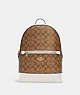 COACH®,KENLEY BACKPACK IN SIGNATURE CANVAS,n/a,Large,Gold/Khaki/Chalk,Front View