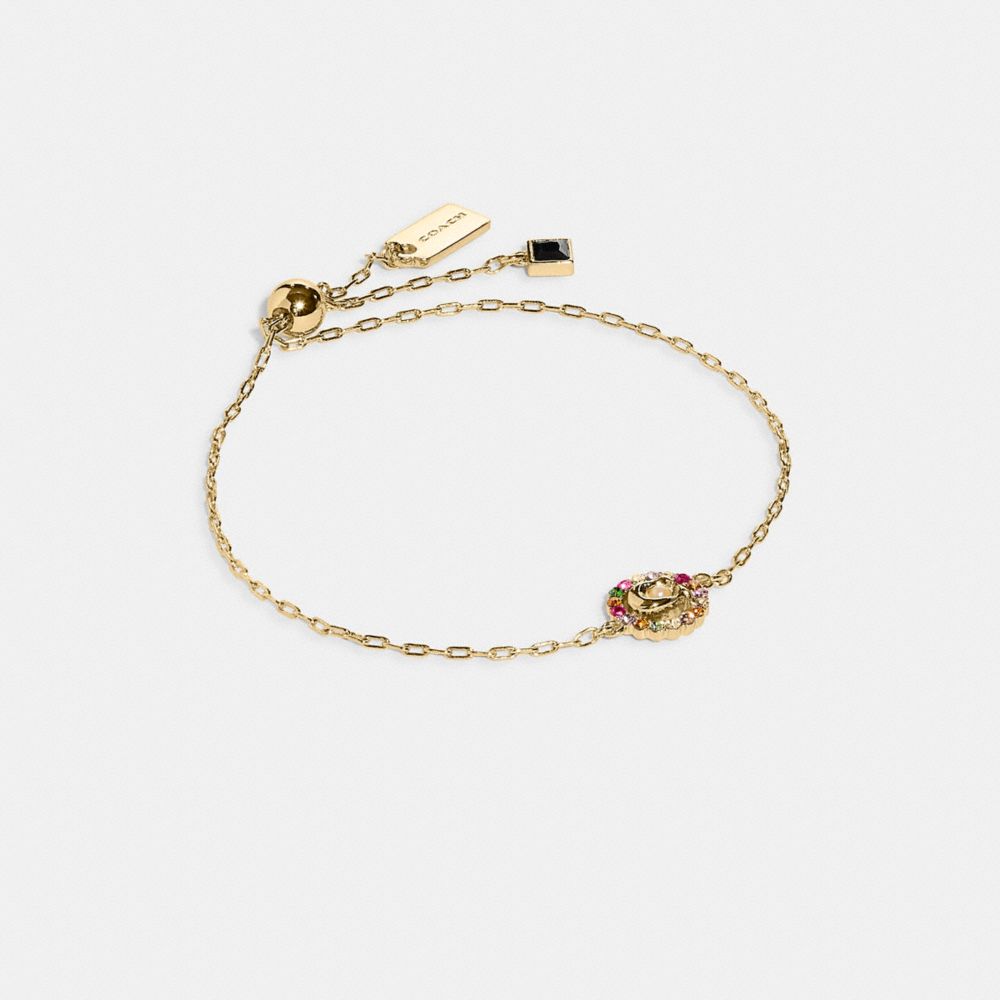 COACH® Signature Multicolor Crystal Slider Bracelet
