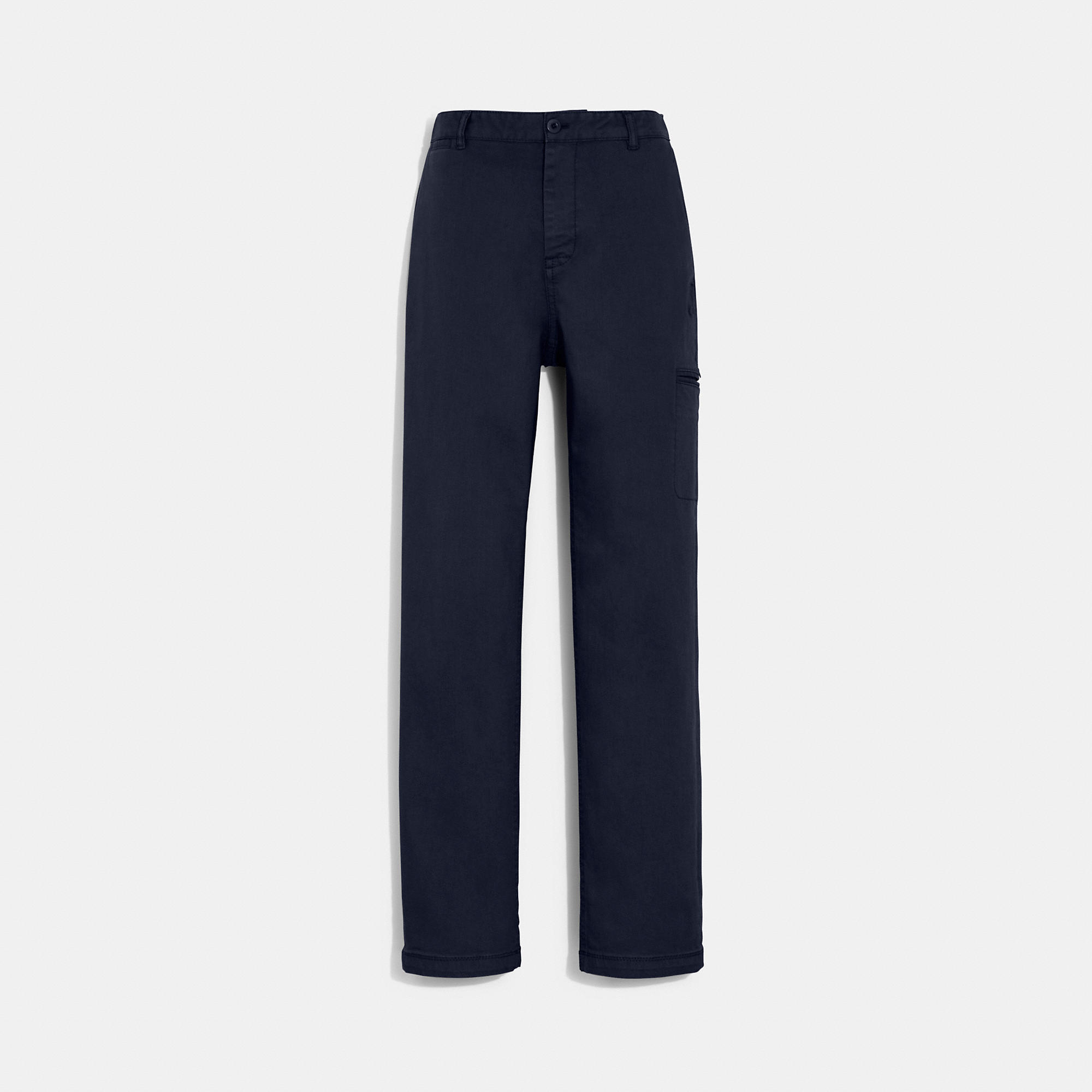 Coach Outlet Flat Front Chinos In Blue