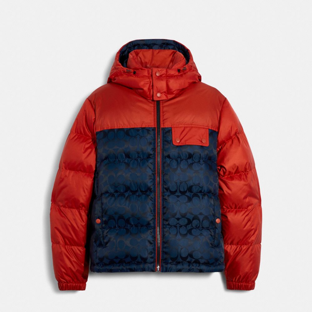 COACH® | Signature Hooded Puffer Jacket