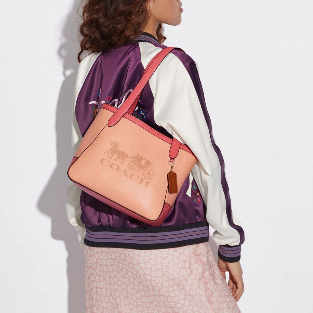 COACH® Outlet | Tote 27 In Colorblock With Horse And Carriage