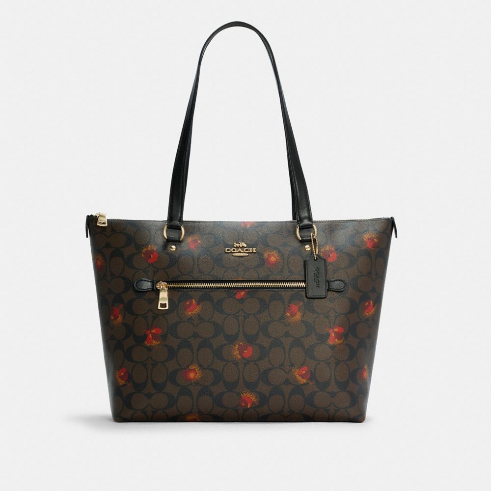 Coach: Gallery Tote In Signature Canvas With Pop Floral Print $119