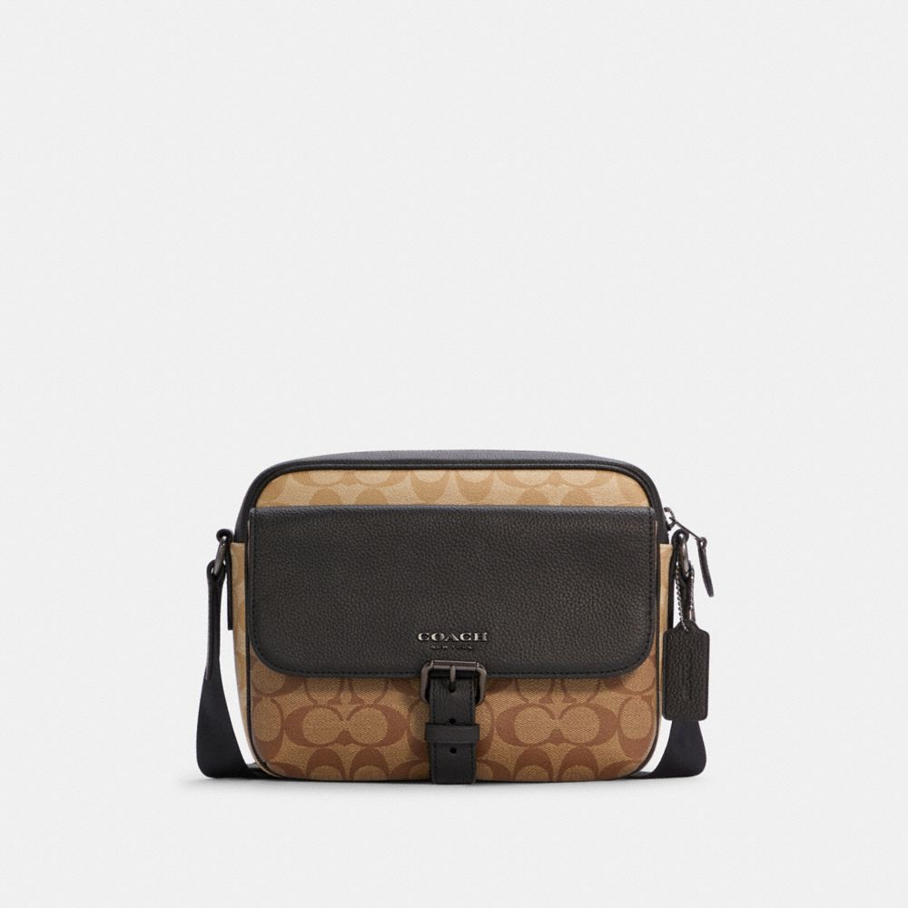 COACH® | Hudson Crossbody In Blocked Signature Canvas