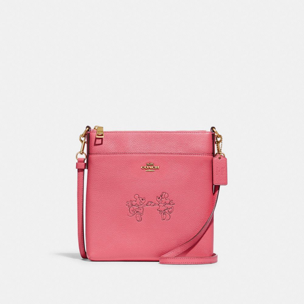 Disney X Coach Kitt Messenger Crossbody With Mickey Mouse And Minnie