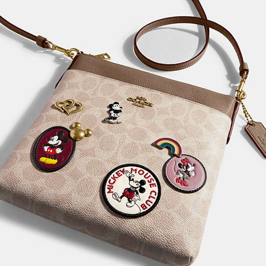 Disney X Coach Kitt Messenger Crossbody In Signature Canvas With Disney X Coach Kitt Messenger Crossbody In Signature Canvas With