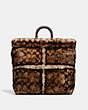 COACH®,ROGUE TOTE IN SIGNATURE SHEARLING,Shearling/Smooth Leather,Large,Brass/Chestnut Dark Teak,Back View