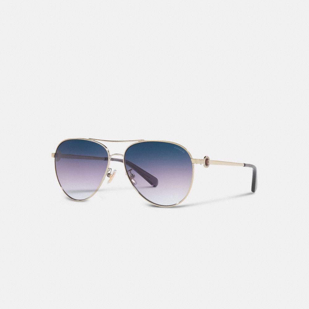 COACH® | Metal Aviator Sunglasses