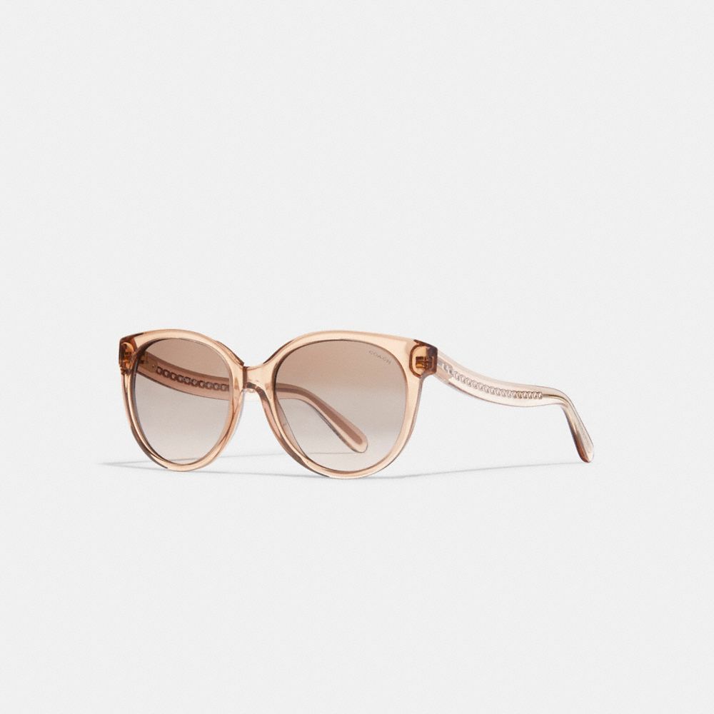Sculpted Signature Round Frame Sunglasses