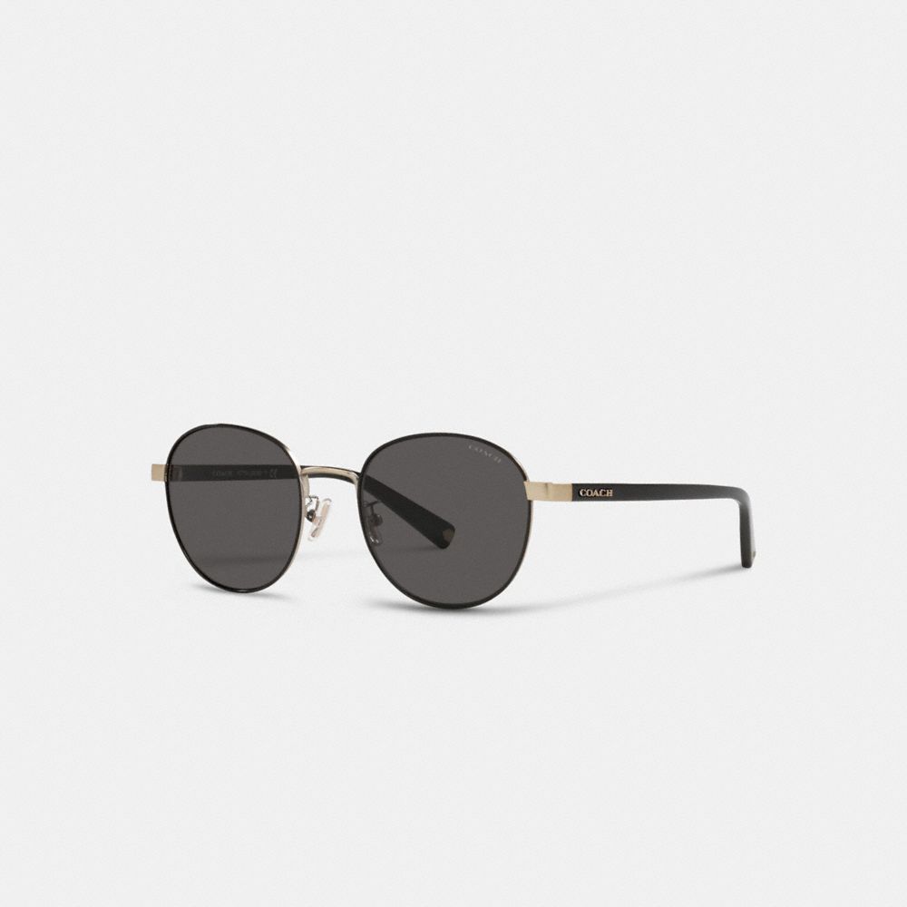 COACH®  Signature Chain Round Sunglasses